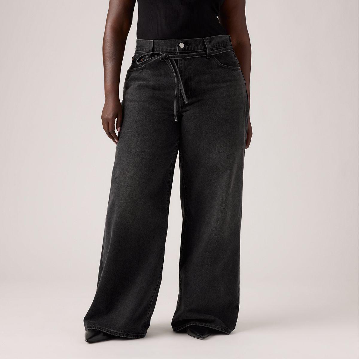 XL Baggy Straight Women's Jeans — Influential Lady - Black