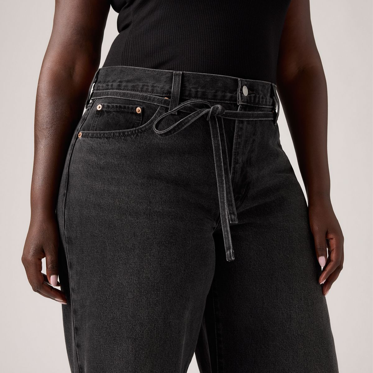 XL Baggy Straight Women's Jeans — Influential Lady - Black
