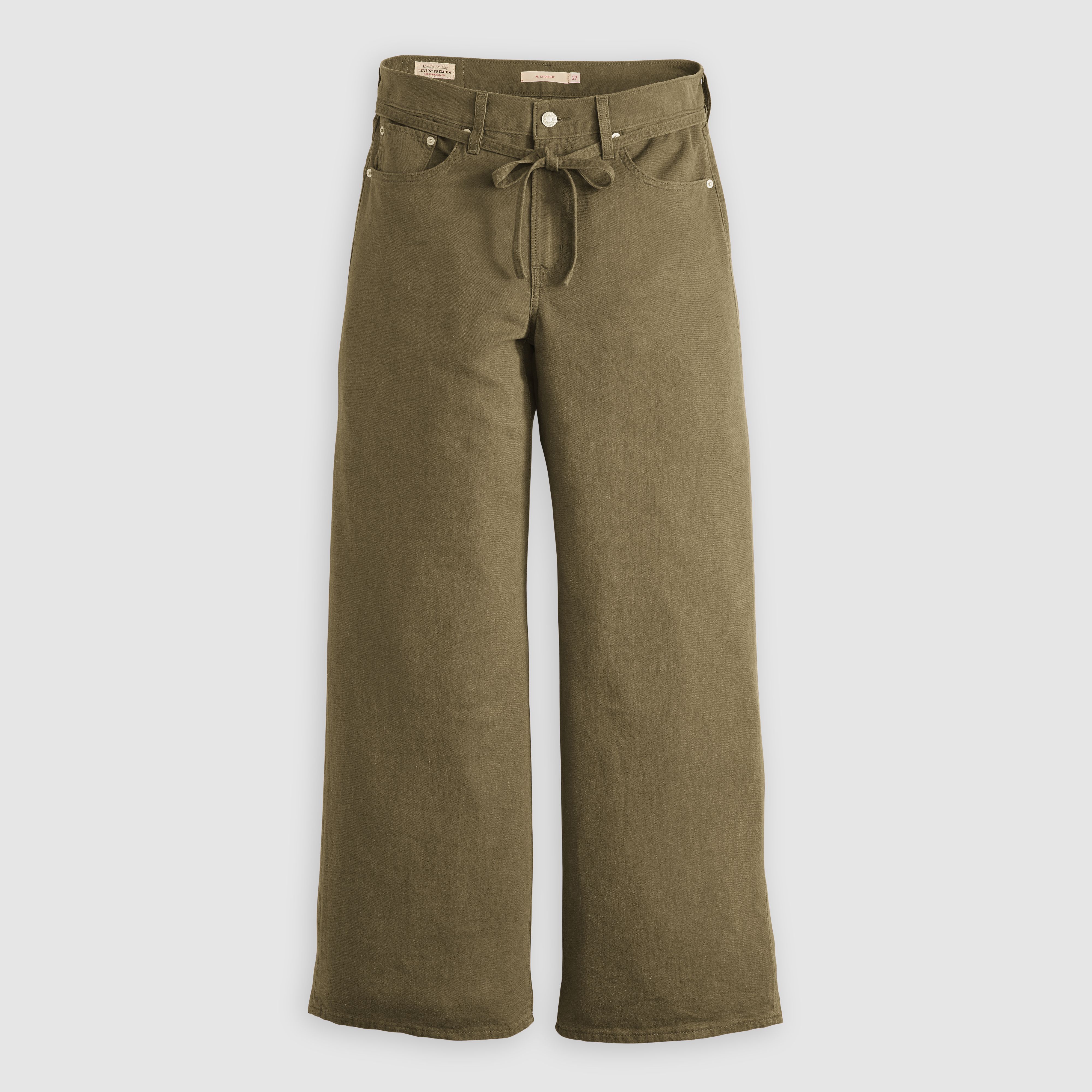 XL Baggy Straight Linen Blend Women's Pants 6