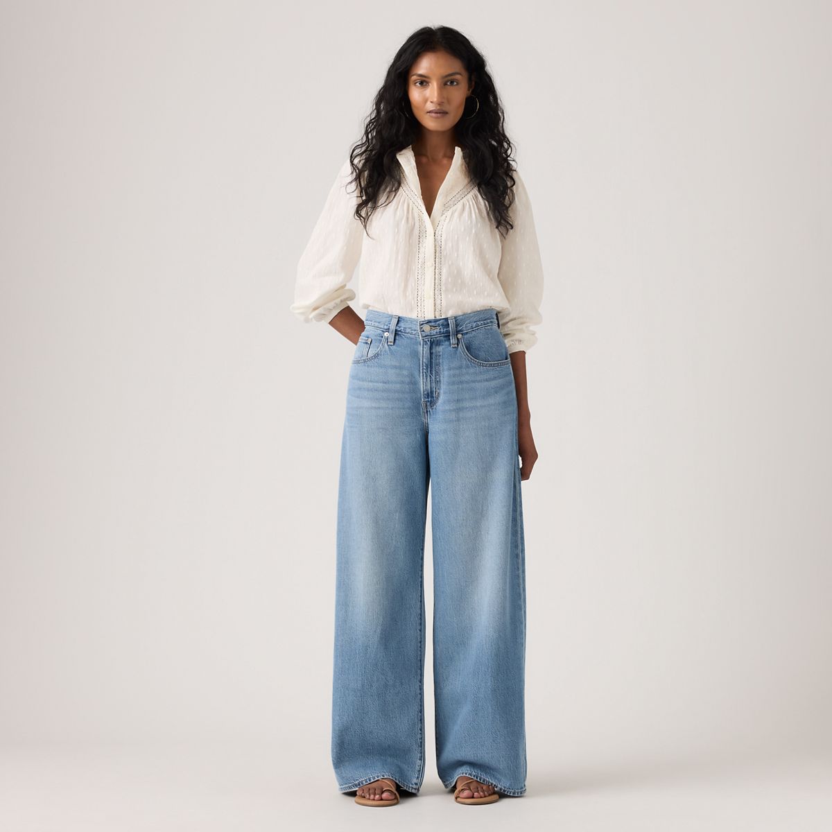 XL Baggy Straight Women's Jeans — Good Grades Tencel - Medium Wash