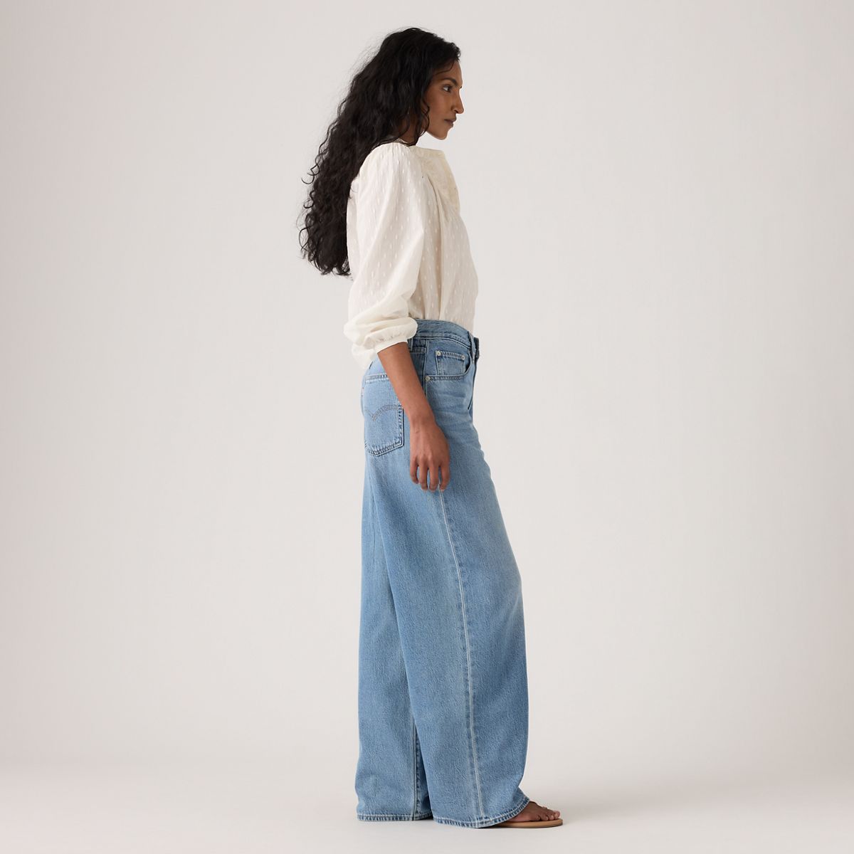 XL Baggy Straight Women's Jeans — Good Grades Tencel - Medium Wash