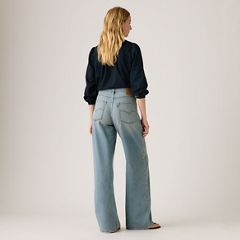 XL Baggy Straight Women's Jeans — Gamble Time - Medium Wash 3