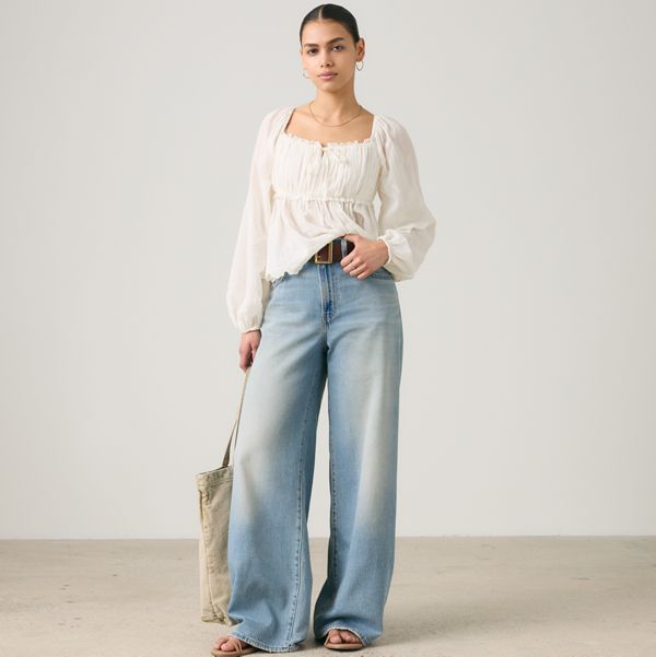 XL Baggy Straight Women's Jeans — Gamble Time - Medium Wash