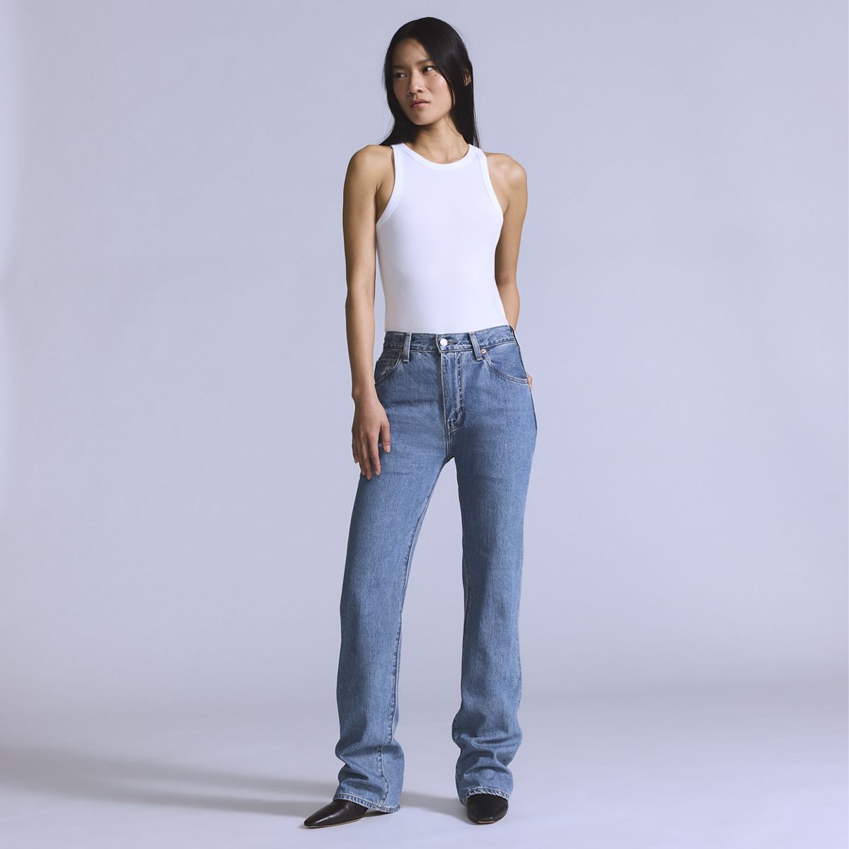 Plank Straight Jeans — Mij Curl - Medium Wash
