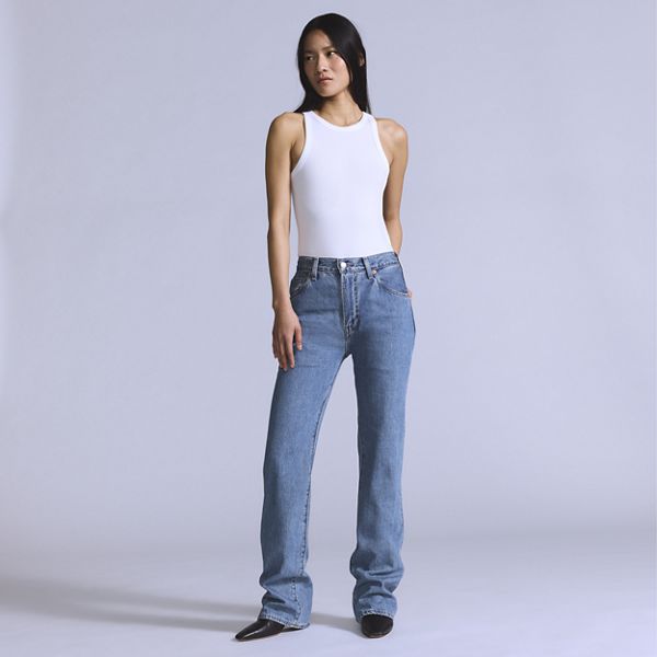 Plank Straight Jeans — Mij Curl - Medium Wash
