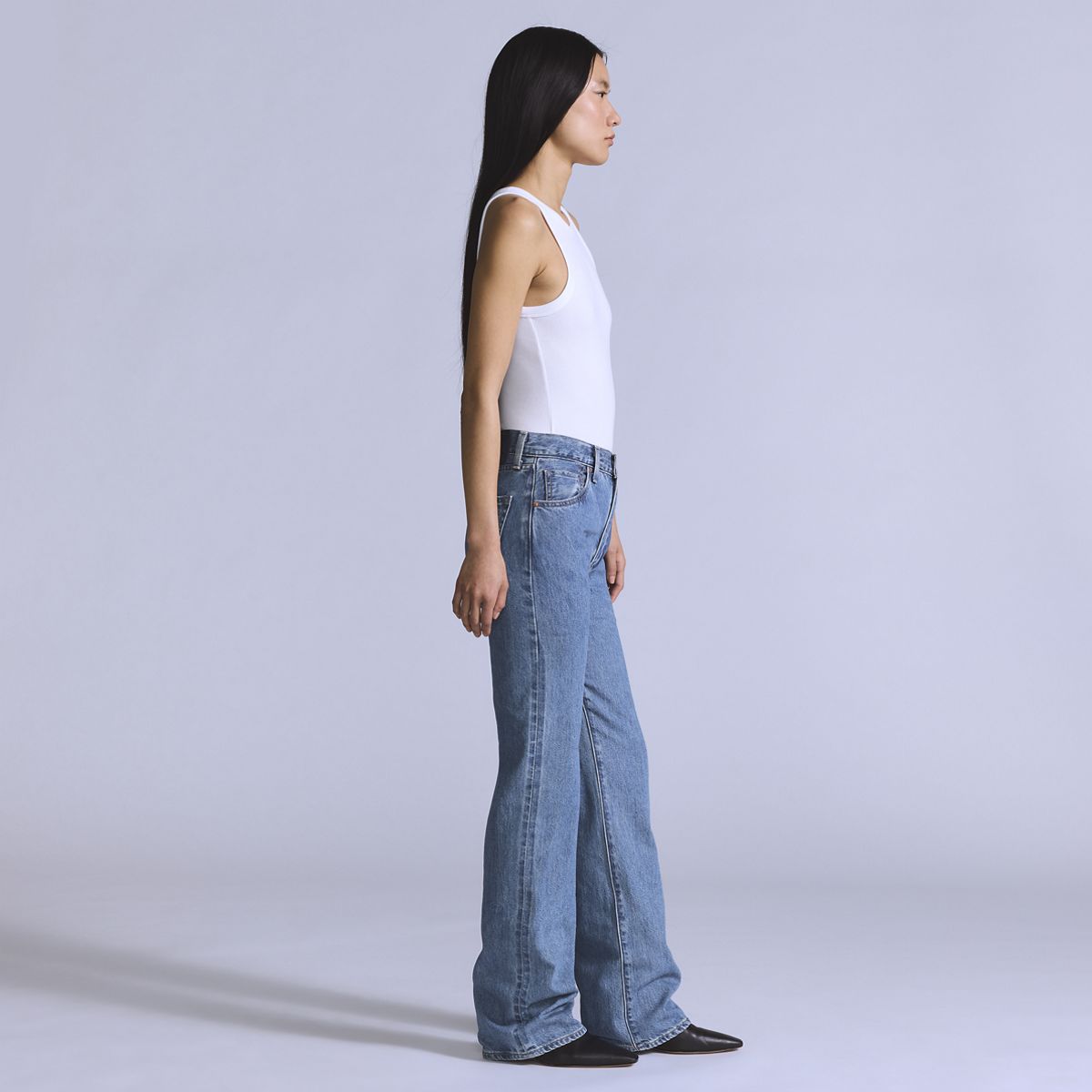 Plank Straight Jeans — Mij Curl - Medium Wash