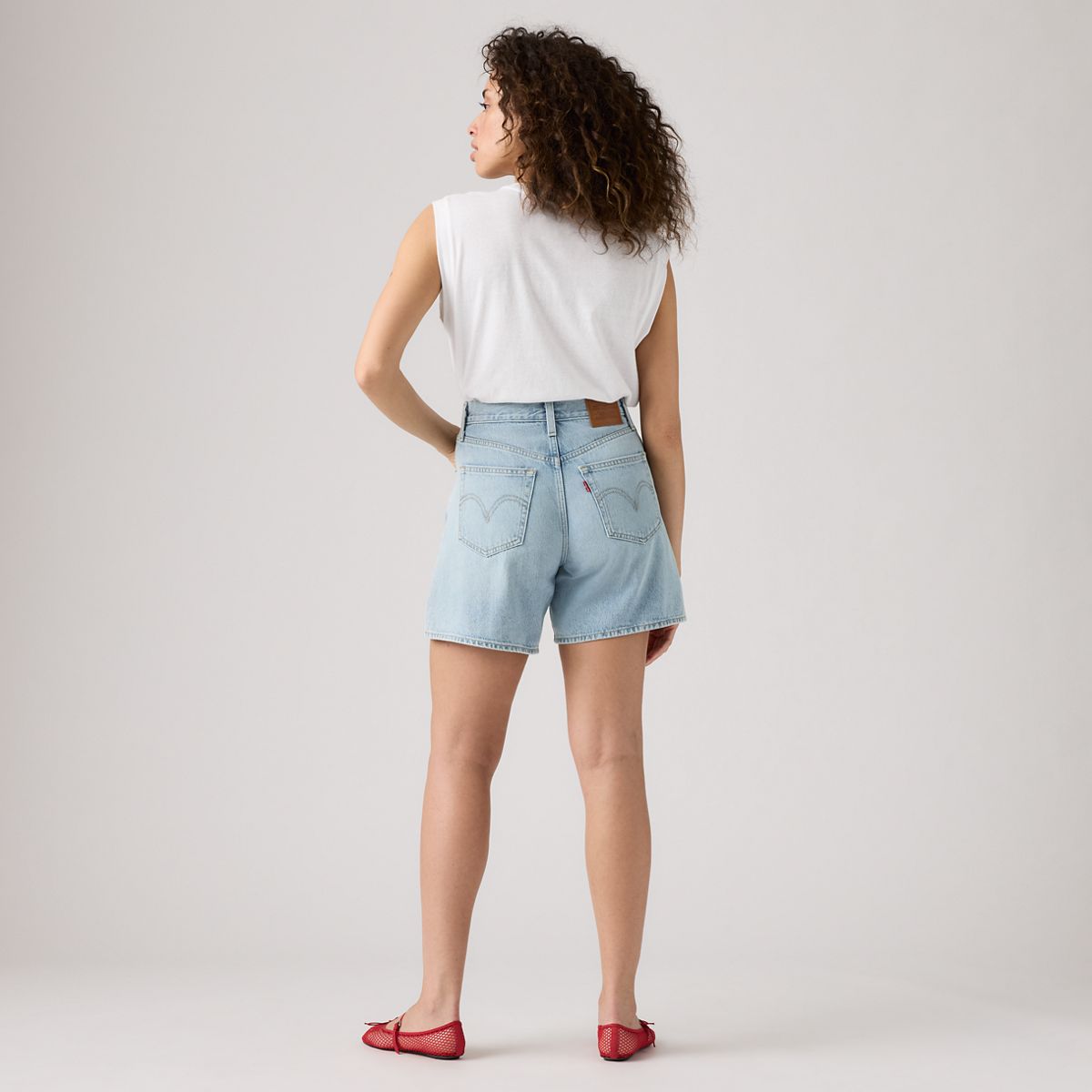 High Rise Baggy Women's Shorts — Far and Wide - Medium Wash