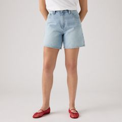 High Rise Baggy Women's Shorts — Far and Wide - Medium Wash 2