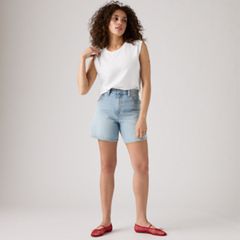 High Rise Baggy Women's Shorts — Far and Wide - Medium Wash 1