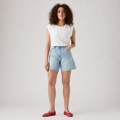 High Rise Baggy Women's Shorts — Far and Wide - Medium Wash 5