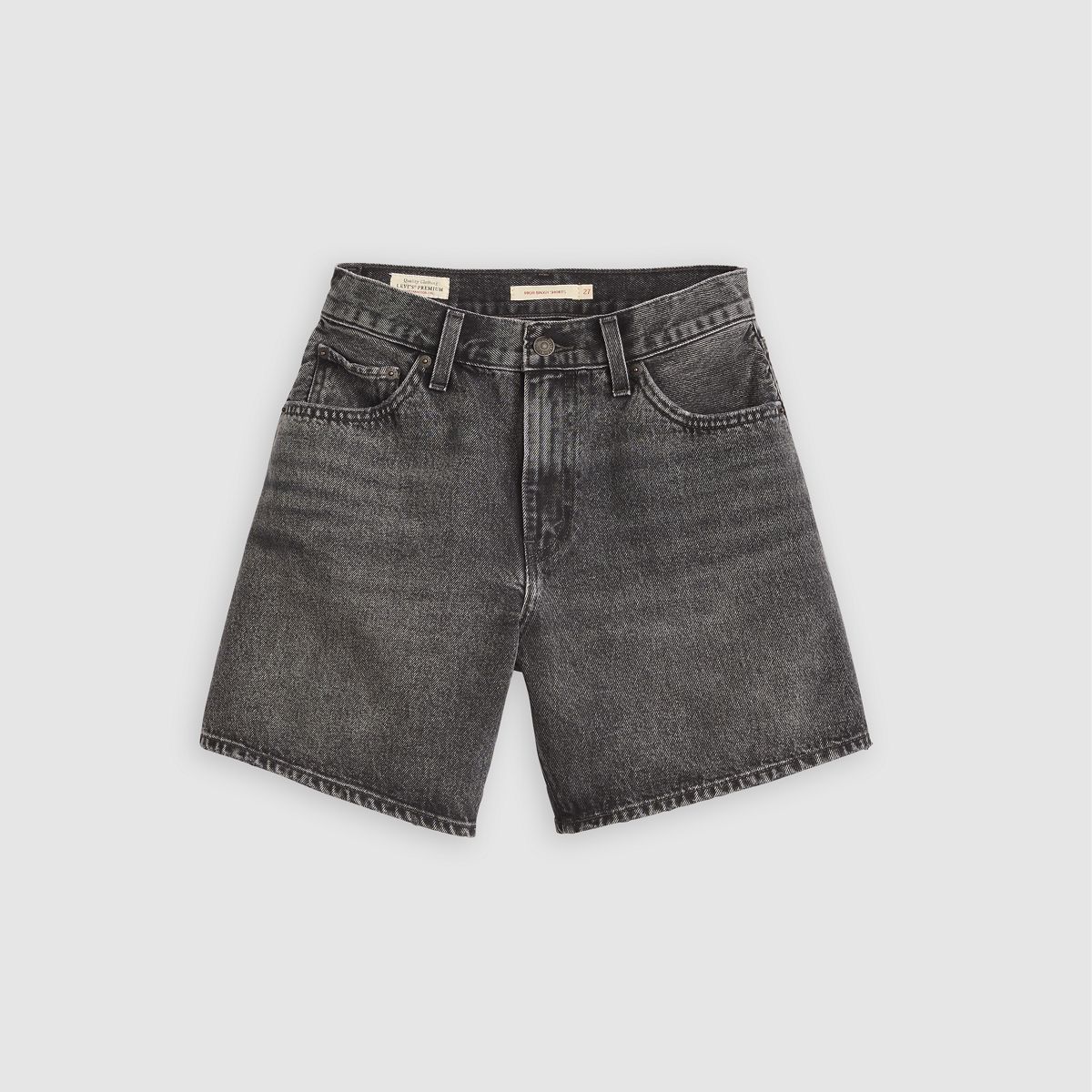 High Rise Baggy Women's Shorts — My Phone - Black
