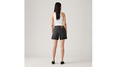 High Rise Baggy Women's Shorts — My Phone - Black 3