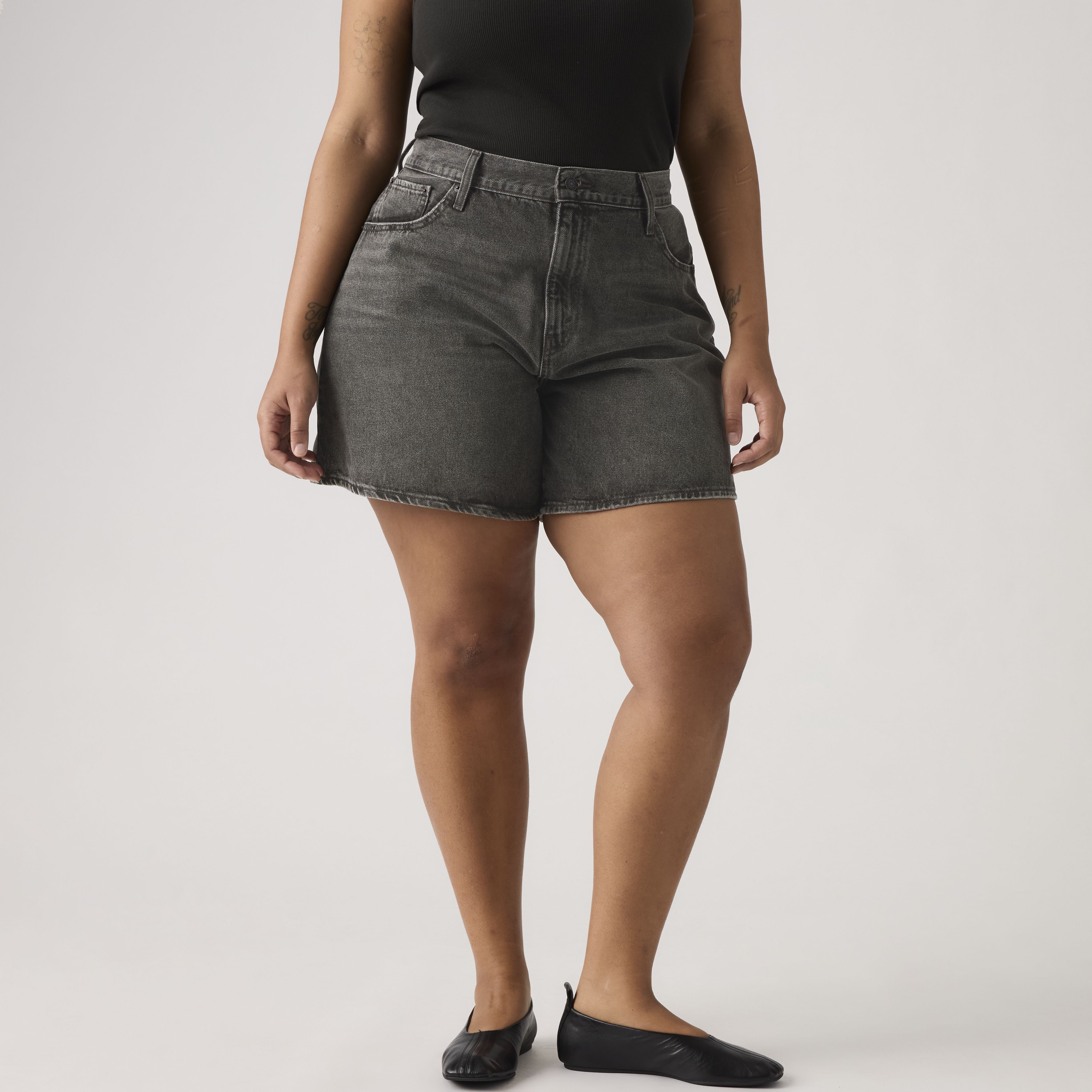 Posede shorts med ekstrahøj talje 9