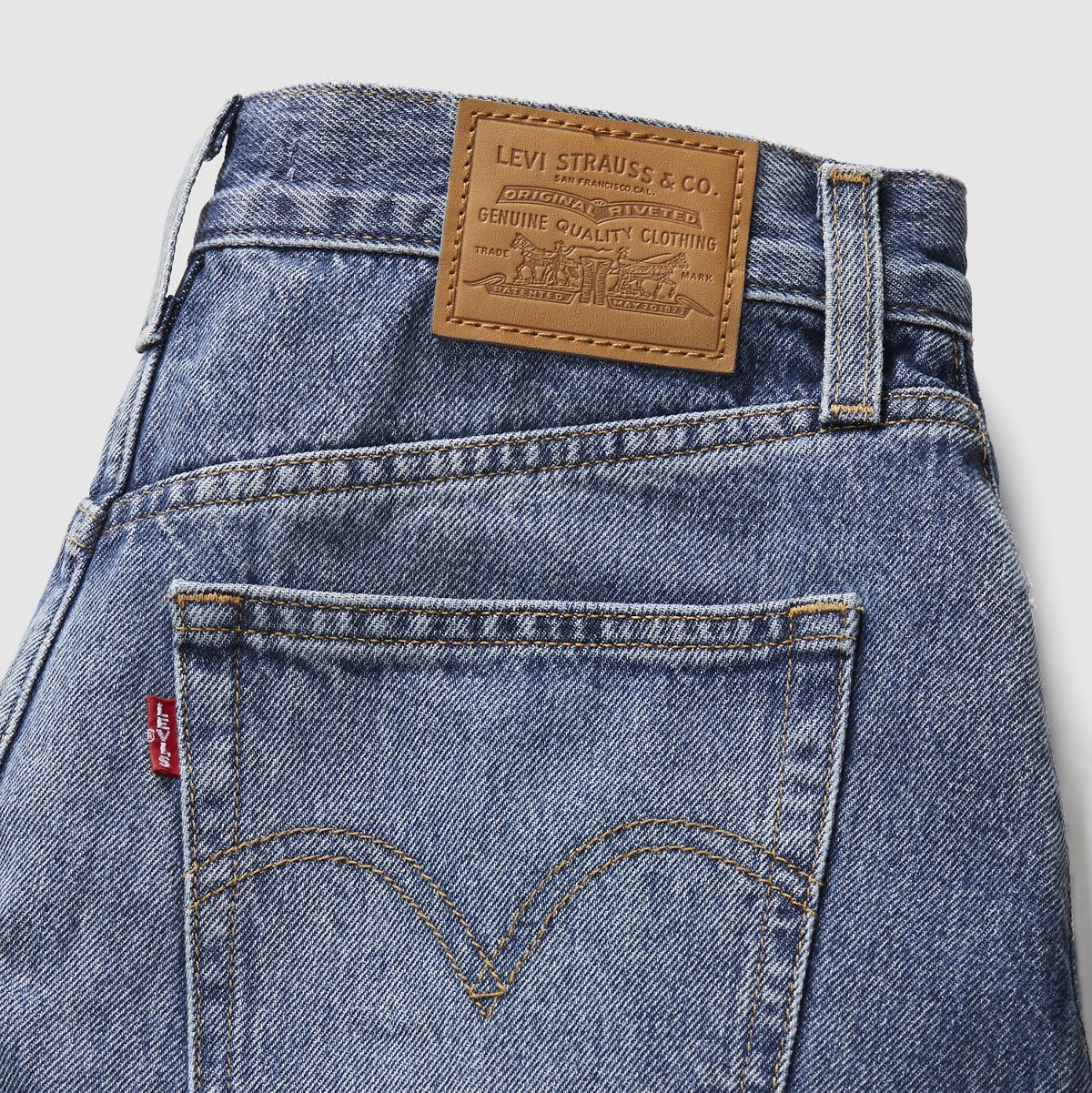 High Rise Baggy Women's Shorts — Memory Short - Medium Wash
