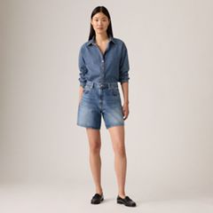High Rise Baggy Women's Shorts — Memory Short - Medium Wash 5