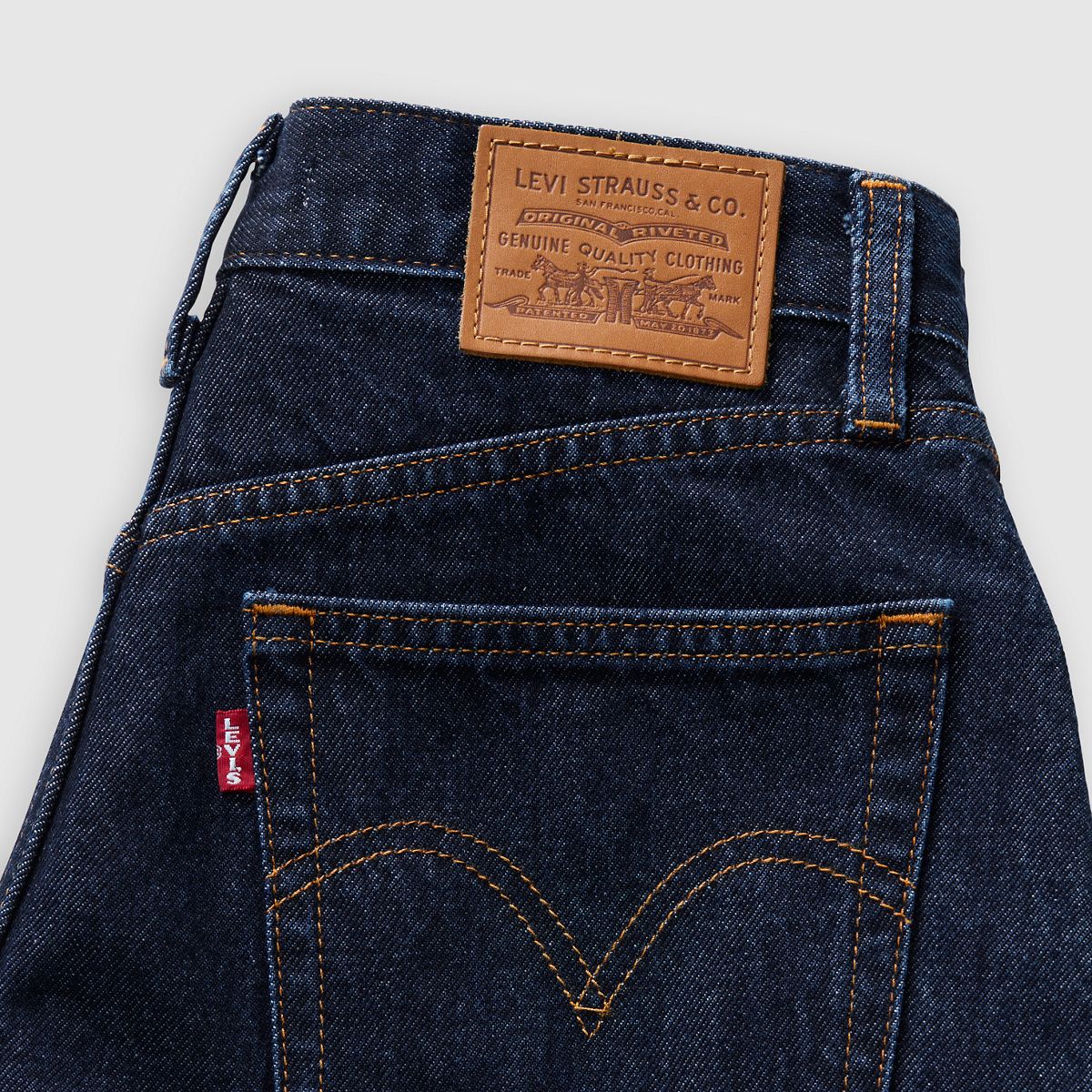 High Rise Baggy Women's Shorts — Remember Together - Dark Wash