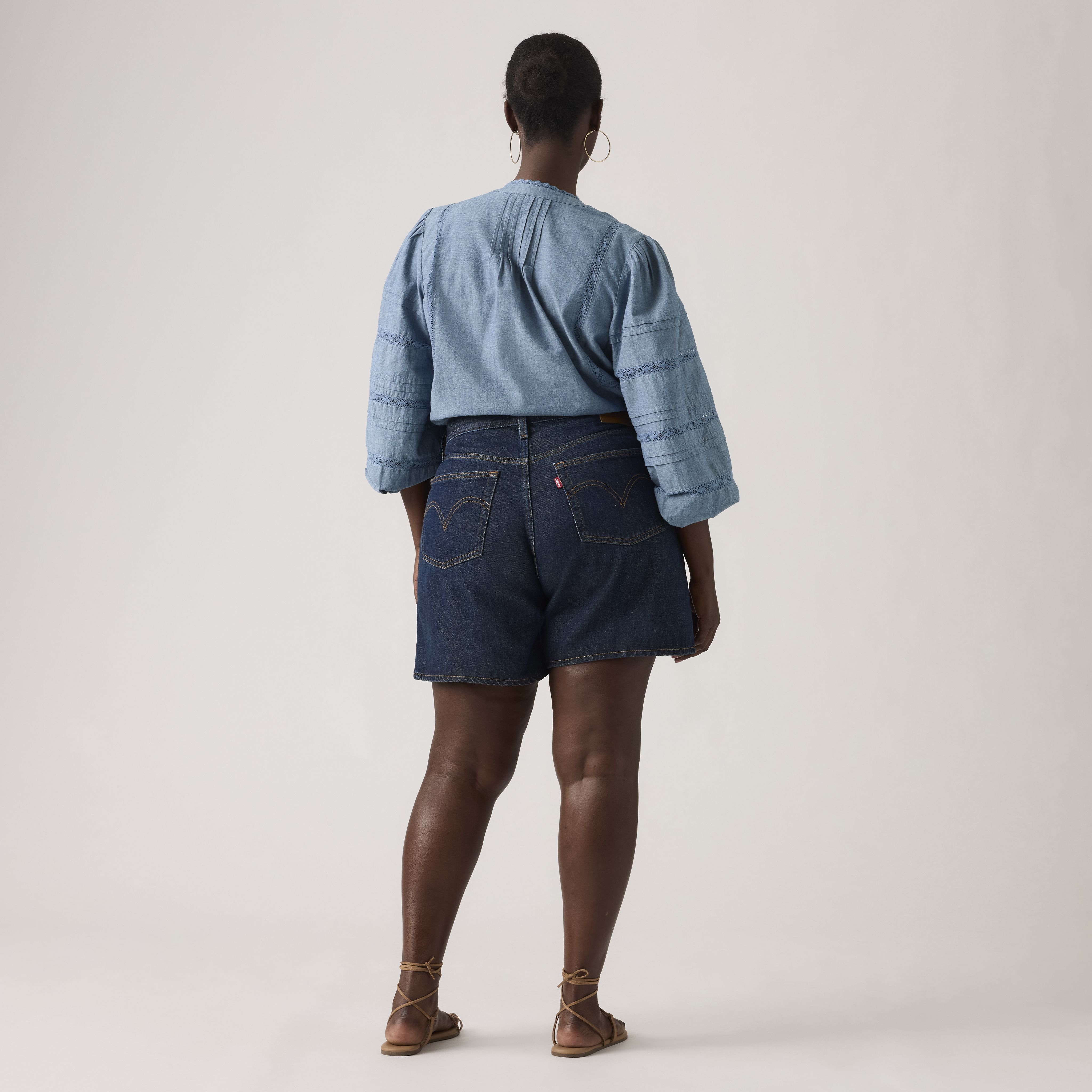 Shorts anchos de tiro alto 12