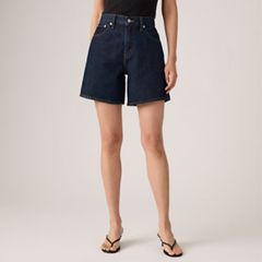 High Rise Baggy Women's Shorts — Remember Together - Dark Wash 2