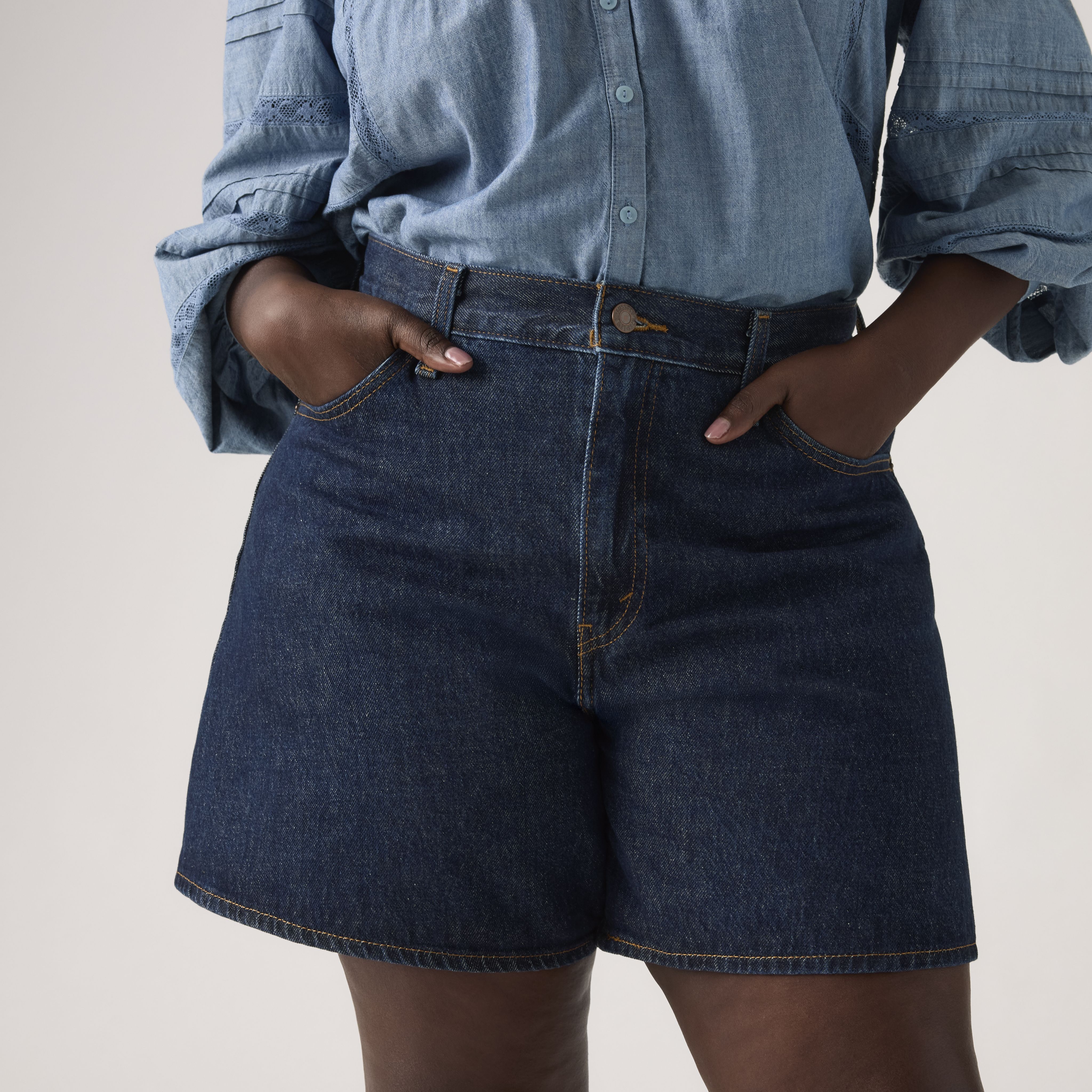 Shorts anchos de tiro alto 11