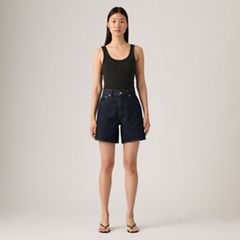 High Rise Baggy Women's Shorts — Remember Together - Dark Wash 5