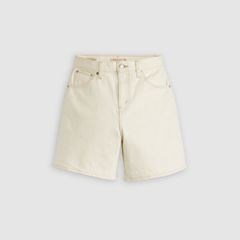 High Rise Baggy Women's Shorts — Snowing In LA - White 6