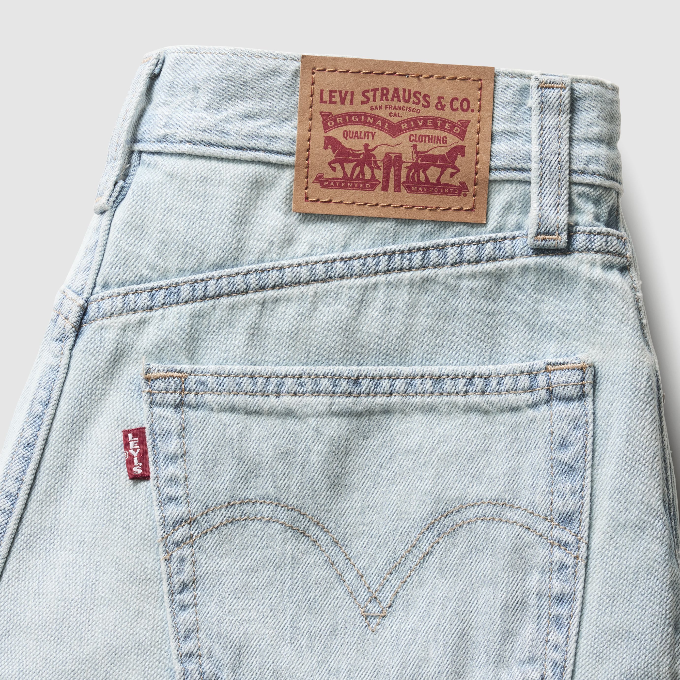 High Rise Baggy Linen+ Denim Lightweight Women's Shorts 7