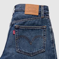 High Rise Baggy Women's Shorts — Achieve Everything - Dark Wash 7
