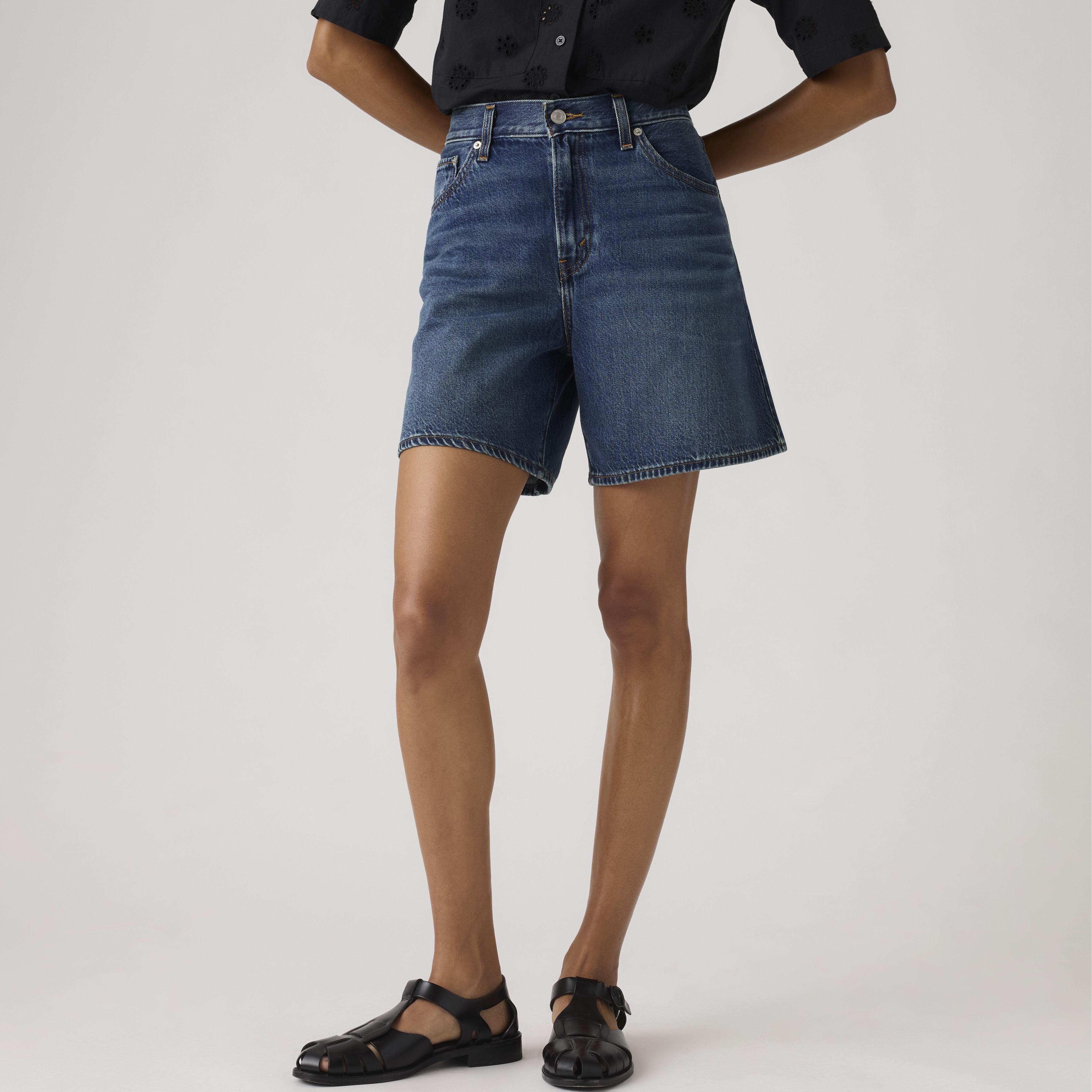 High Rise Baggy Shorts 2