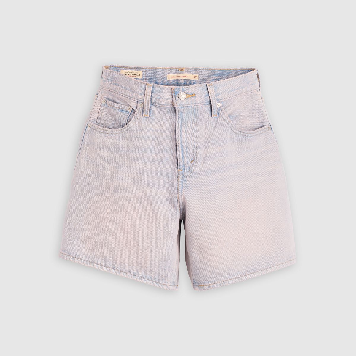 High Rise Baggy Women's Shorts — Rose Up - Pink