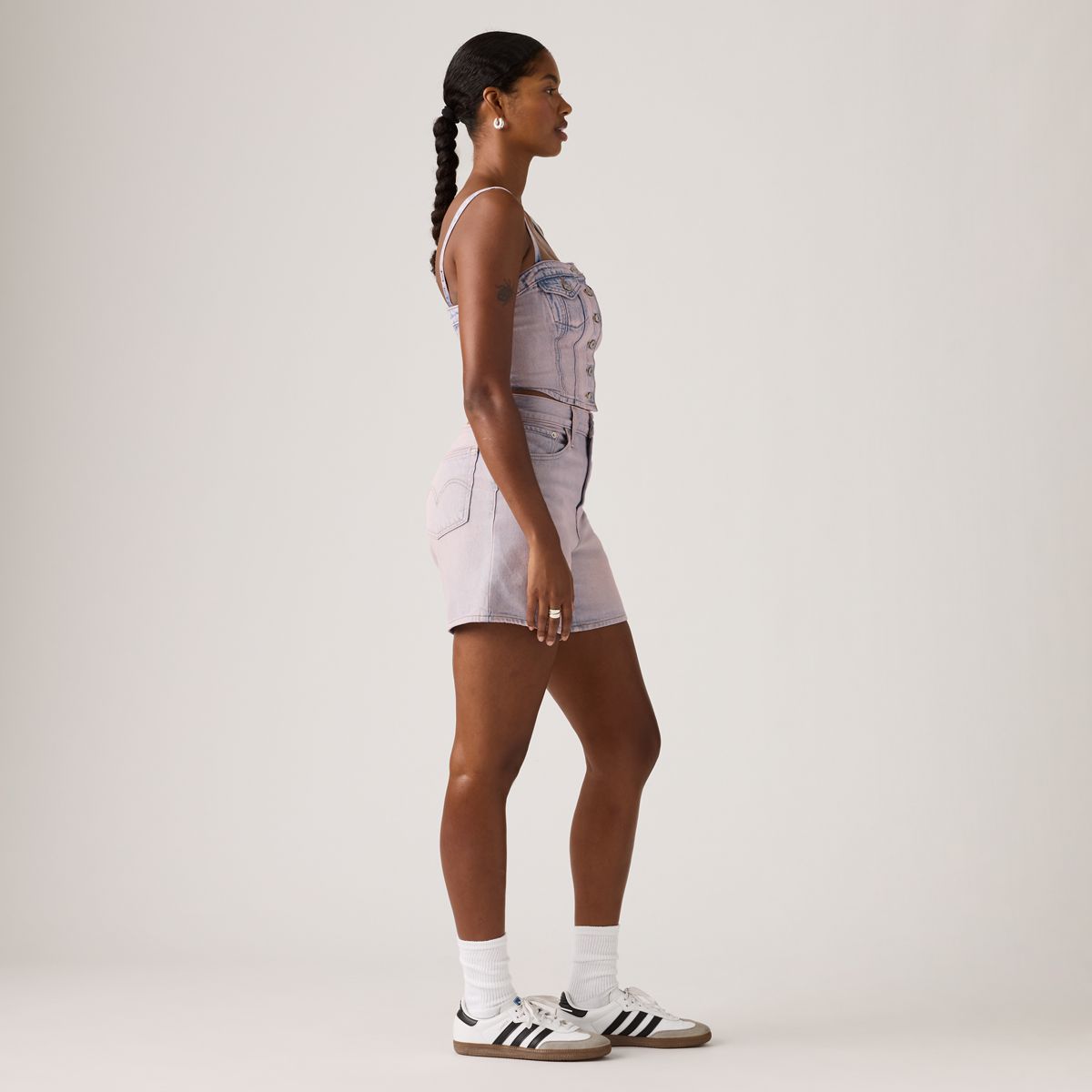 High Rise Baggy Women's Shorts — Rose Up - Pink