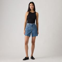 High Rise Baggy Women's Shorts — Own It Tencel - Medium Wash 5