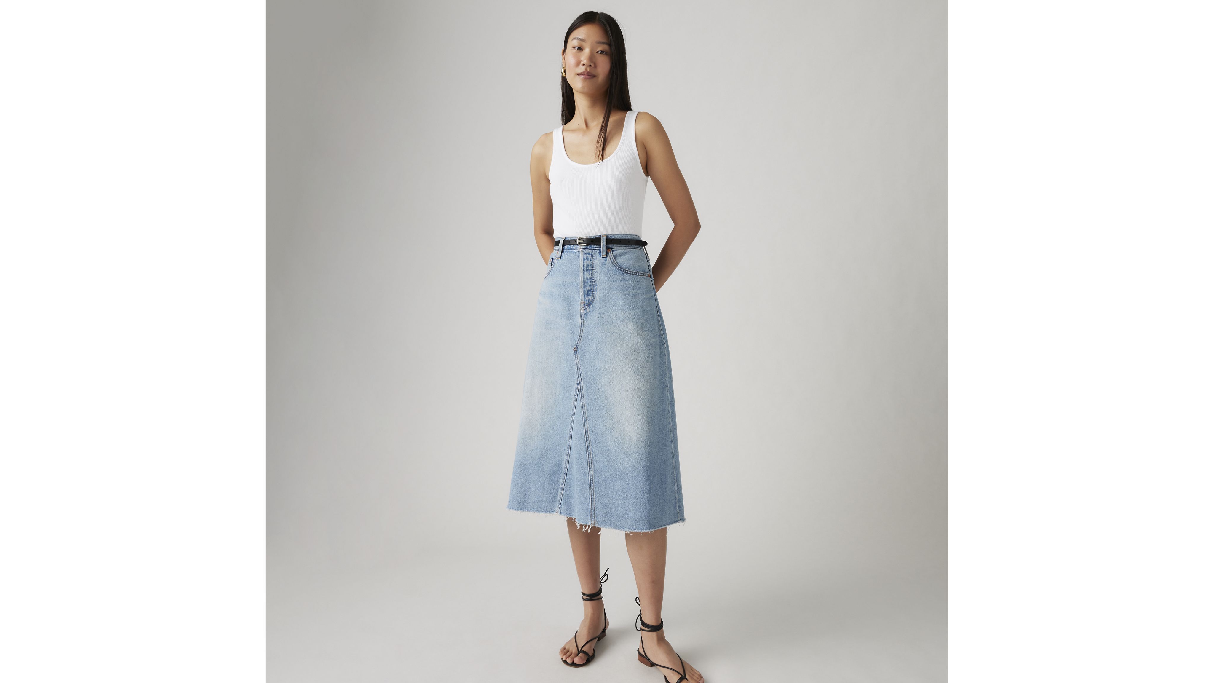 High-Rise A-Line Decon Skirt 1