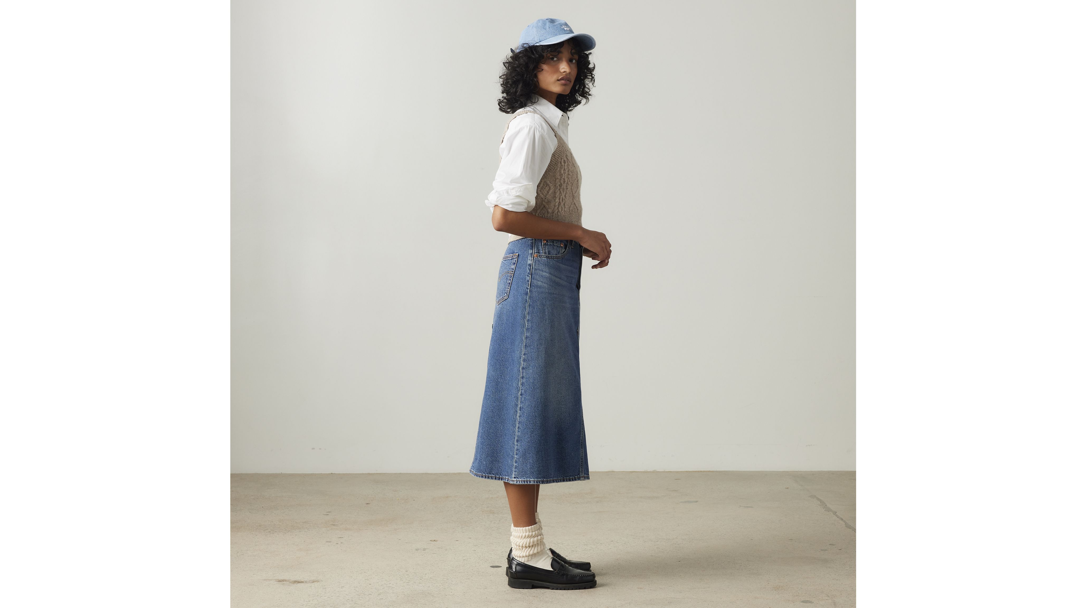 High Rise A-Line Skirt 4