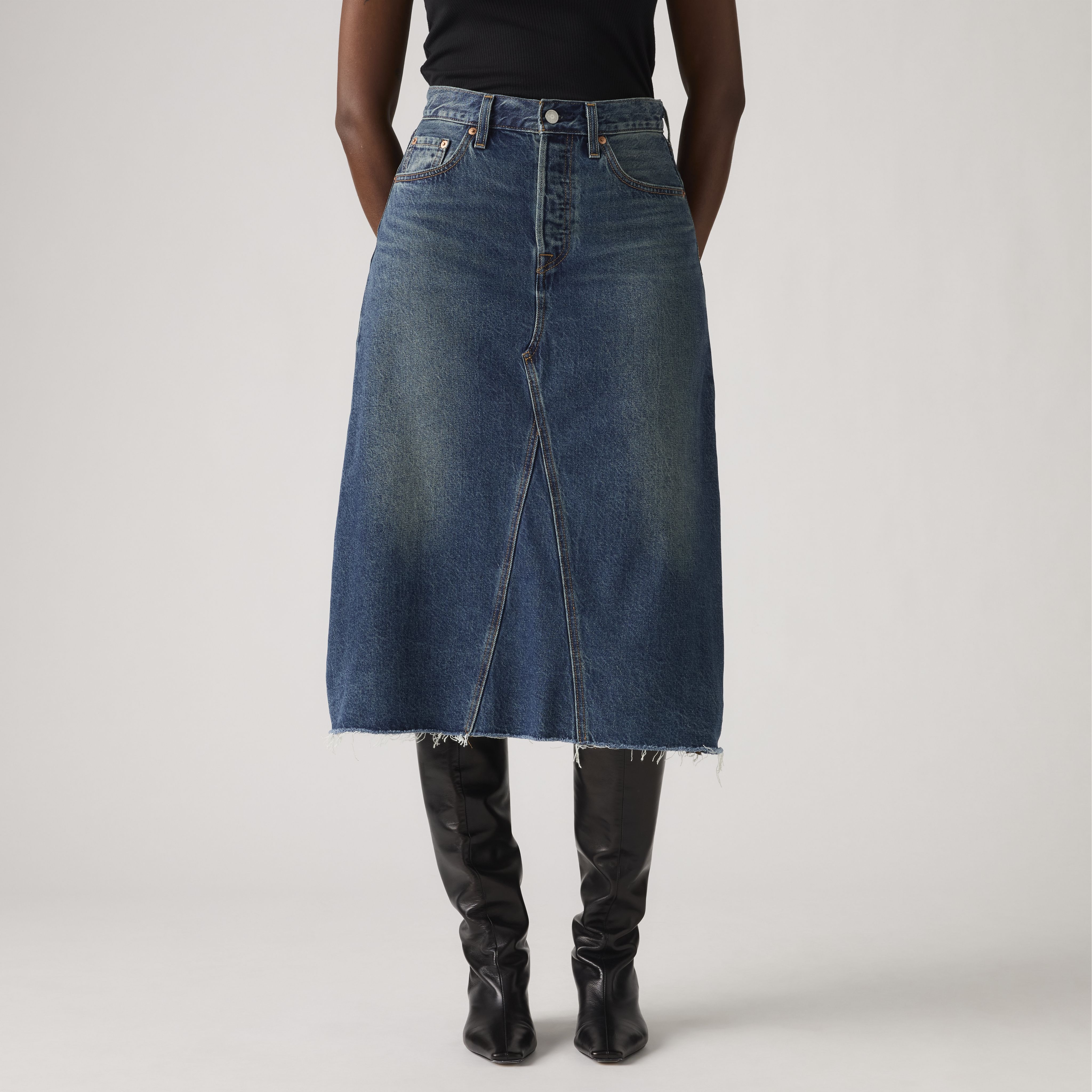 High-Rise A-Line Decon Skirt 2