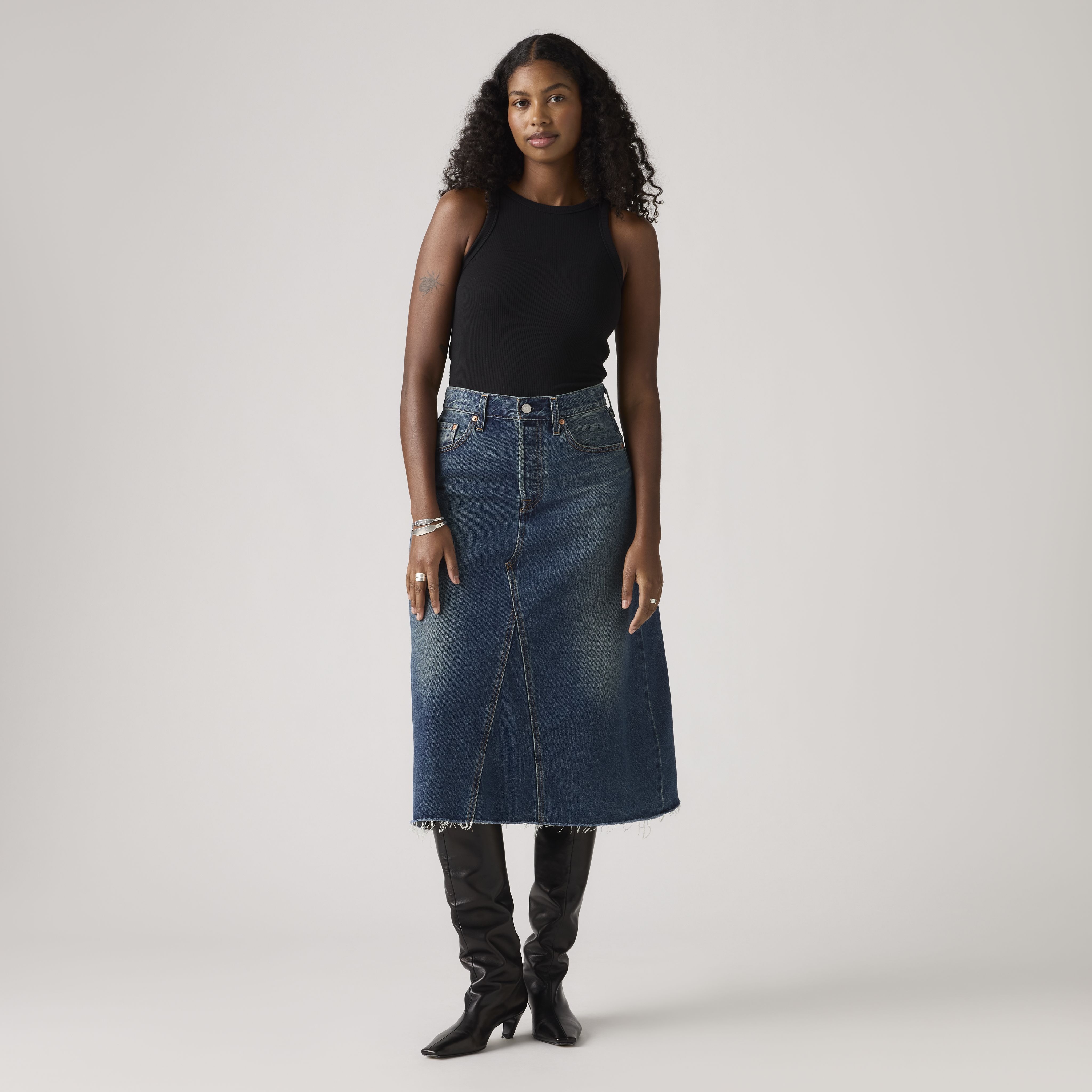 High-Rise A-Line Decon Skirt 3