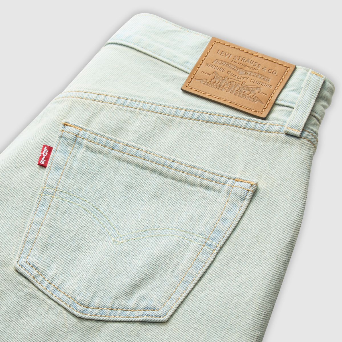 High-Rise A-Line Decon Skirt — That's It - Light Wash
