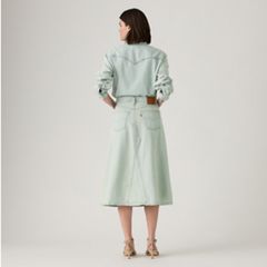 High-Rise A-Line Decon Skirt — That's It - Light Wash 3