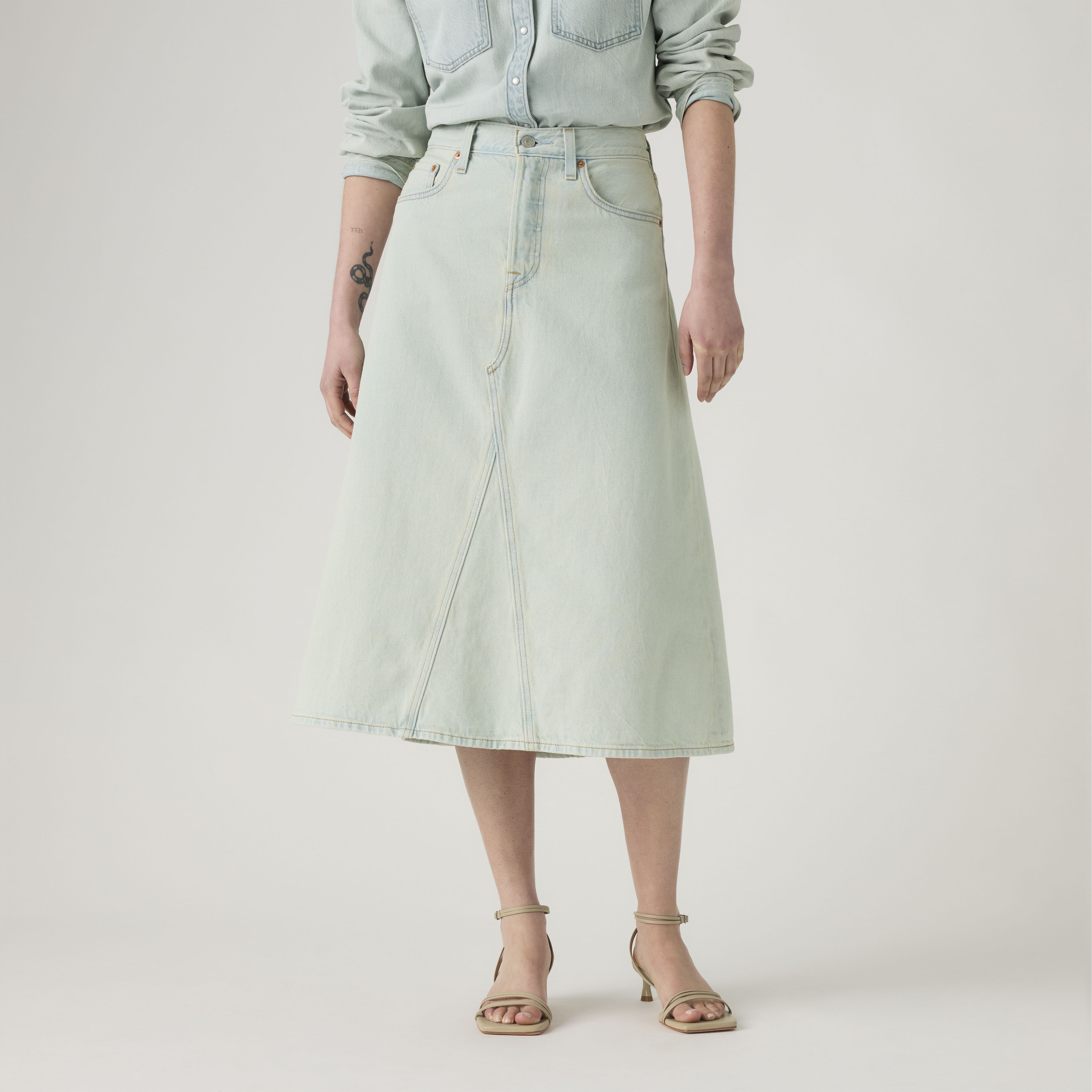 High-Rise A-Line Decon Skirt 2