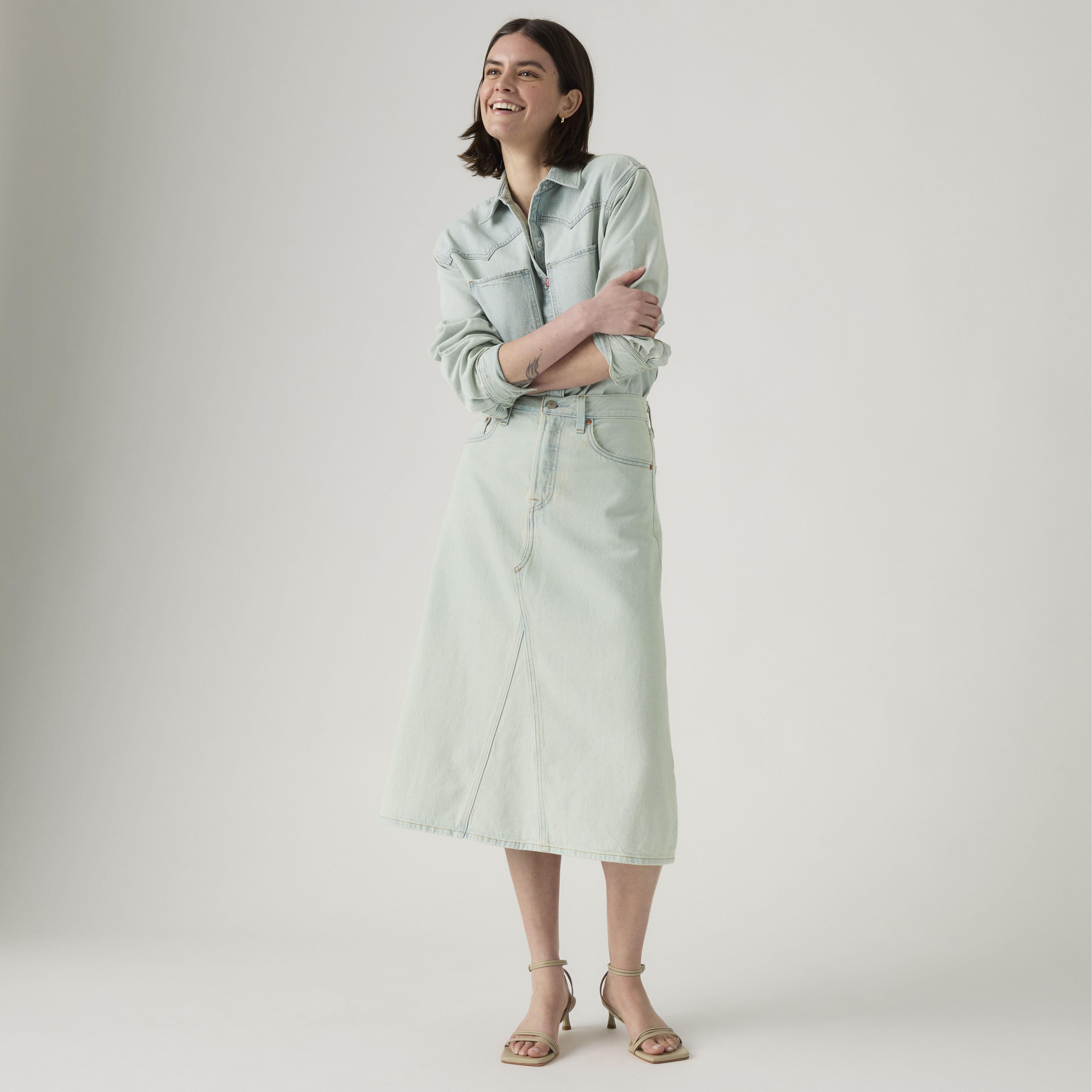 High-Rise A-Line Decon Skirt 1