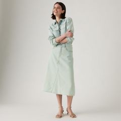 High-Rise A-Line Decon Skirt — That's It - Light Wash 1