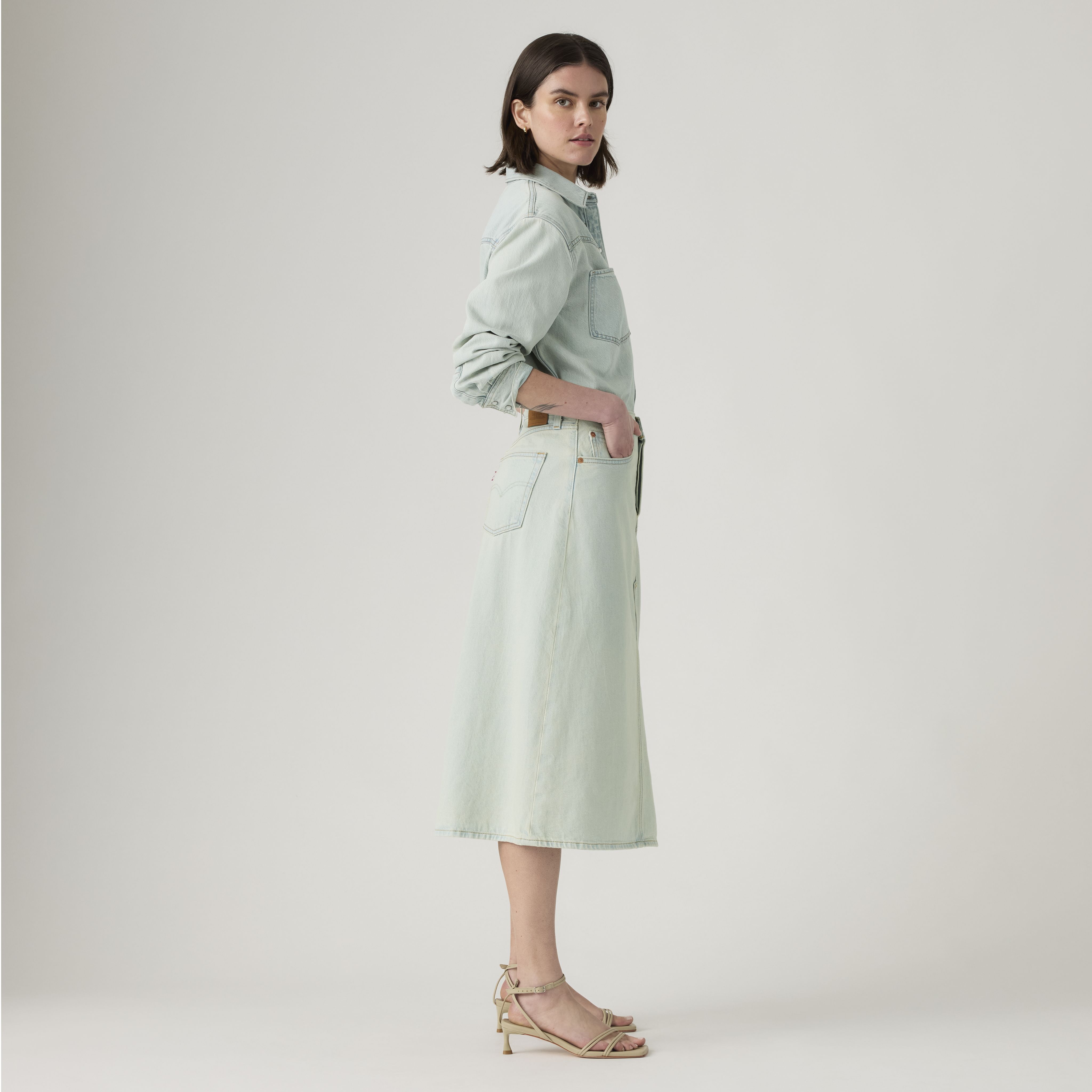 High-Rise A-Line Decon Skirt 4