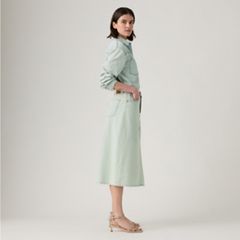 High-Rise A-Line Decon Skirt — That's It - Light Wash 4