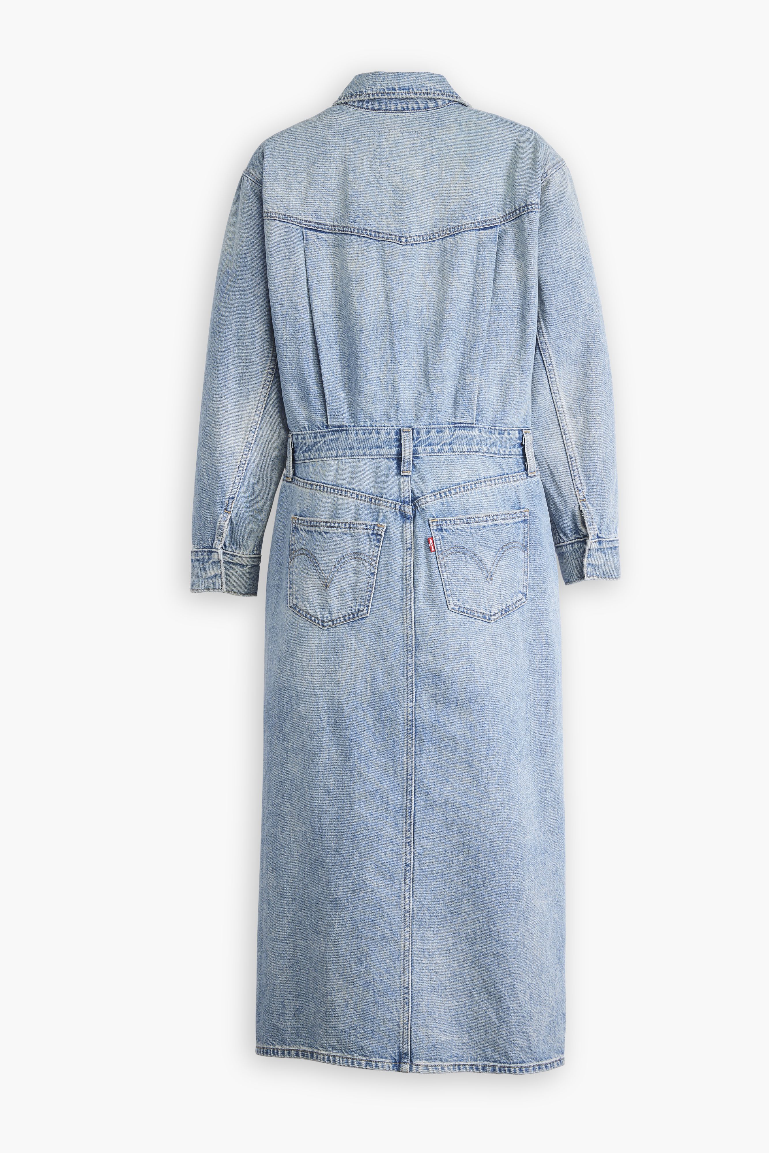 Denim Midi Shirt Dress 6