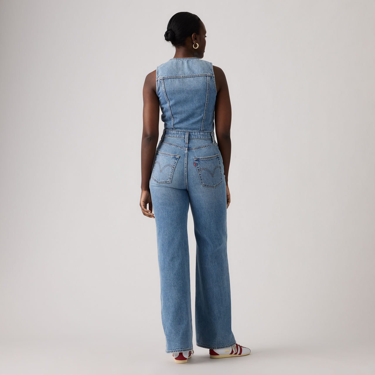 Denim Wide Leg Jumpsuit 5