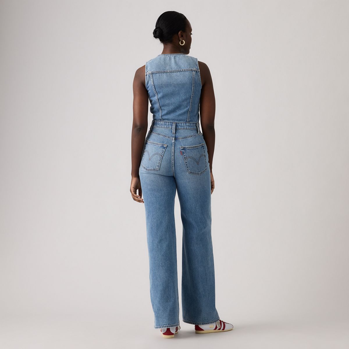 Denim Wide-Leg Jumpsuit — Own It Jumpsuit - Medium Wash