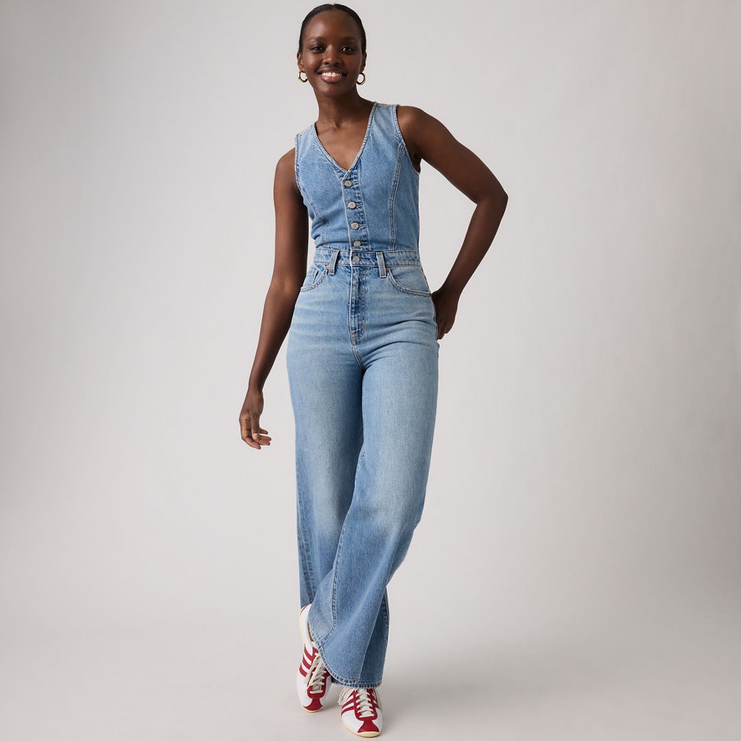 Levi's Denim Wide-Leg Jumpsuit - Women's