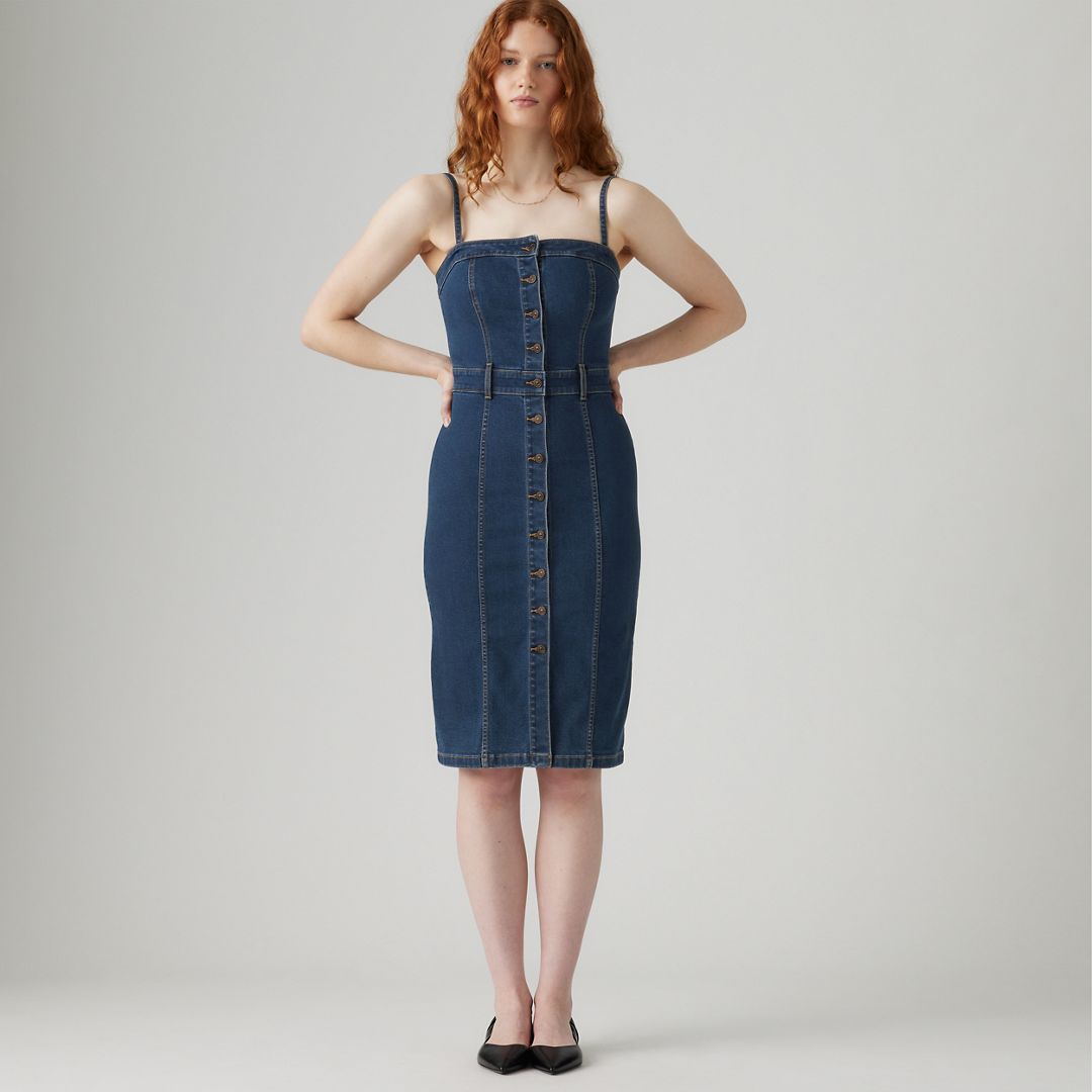 Levi's Denim Bustier Dress - Women's XS