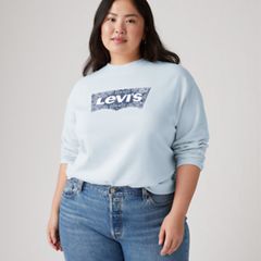 Graphic Logo Everyday Sweatshirt (Plus Size) — Plus Crew Bandana Fi - Blue 1
