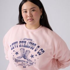 Graphic Logo Everyday Sweatshirt (Plus Size) — Plus Crew Boot Poste - Pink 2