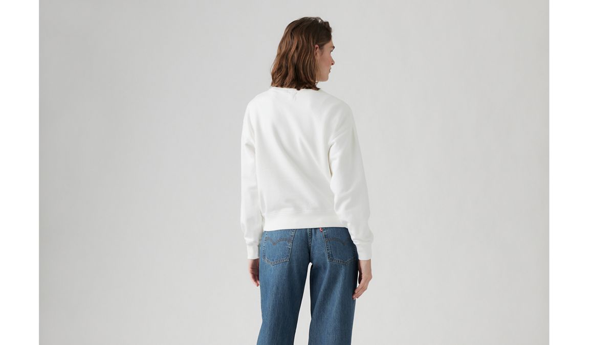 Graphic Iconic Heritage Crewneck Sweatshirt — Vintage White